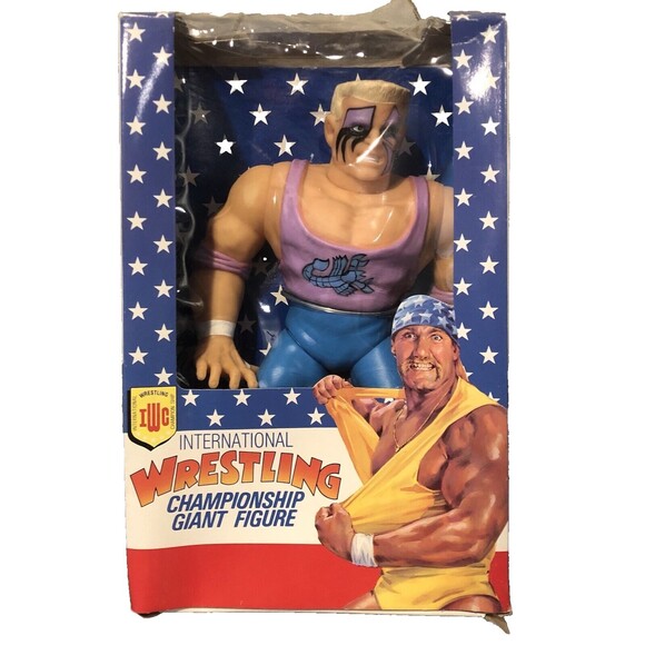 Vintage IWC Sting Giant Figure Wrestling Action Figure Damaged Box Rare Find 10" - Picture 1 of 12